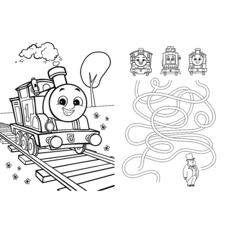 Пазли + розмальовка - (24 елм.SUPER МАХІ) -  Подорож  / Томас та його друзі /Trefl - Зображення 3
