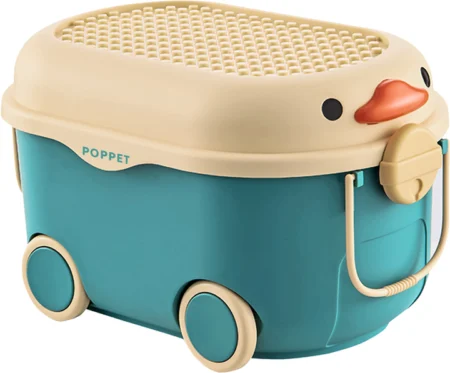 2044002 Багатофункціональний ящик для зберігання іграшок  Каченя Блу , на колесах, великий