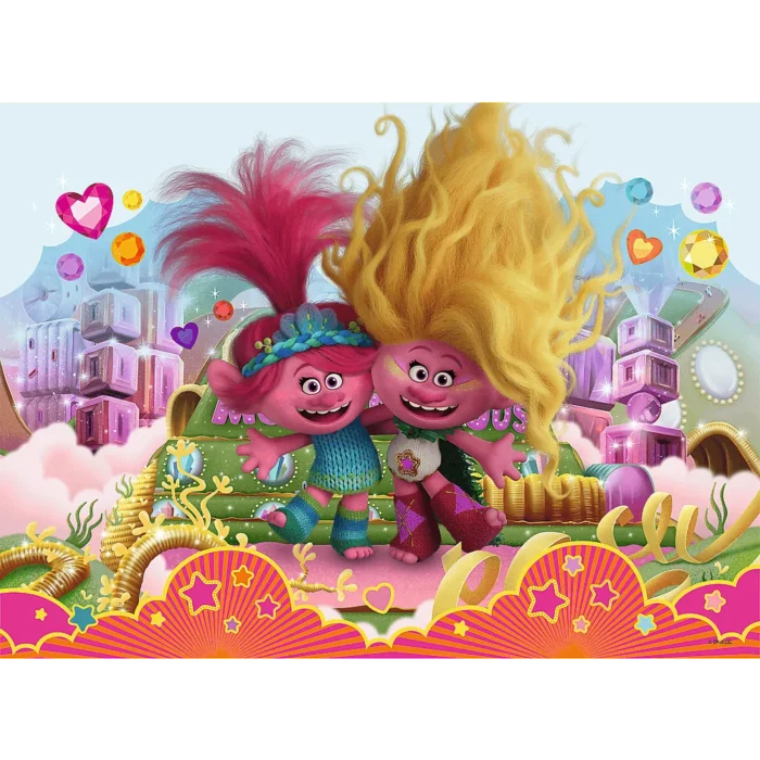 Пазли - (70 елм.) Глітерні  -  Тролі  /Trefl - Зображення 2