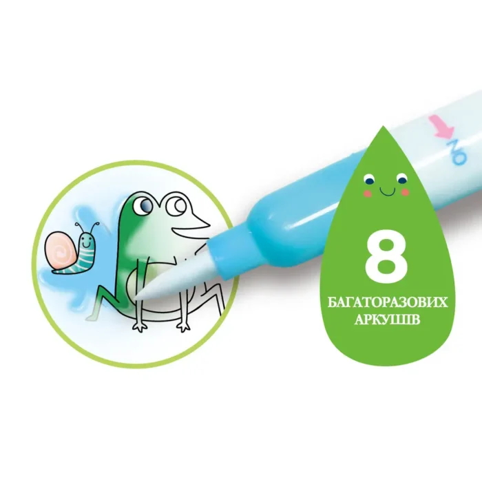 6004221 Набір для творчості 4 в 1, багаторазова водна розмальовка  Казки , 8 аркушів - Зображення 4