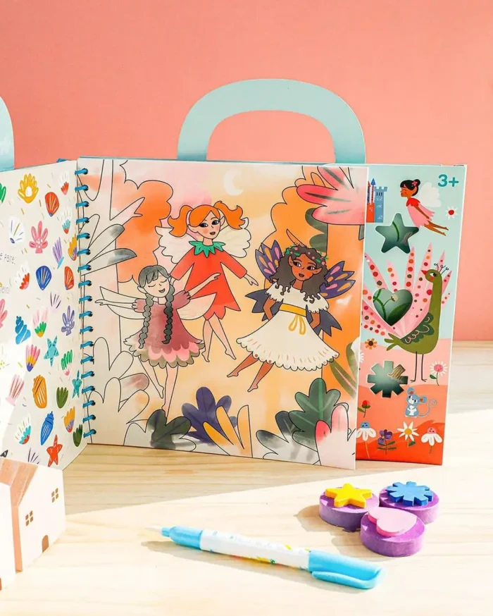 6004221 Набір для творчості 4 в 1, багаторазова водна розмальовка  Казки , 8 аркушів - Зображення 7