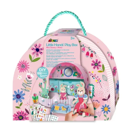 6004229 Набір для творчості, ігровий бокс-скринька  Будинок Міс Банні , 5 фігурок, 75 наліпок