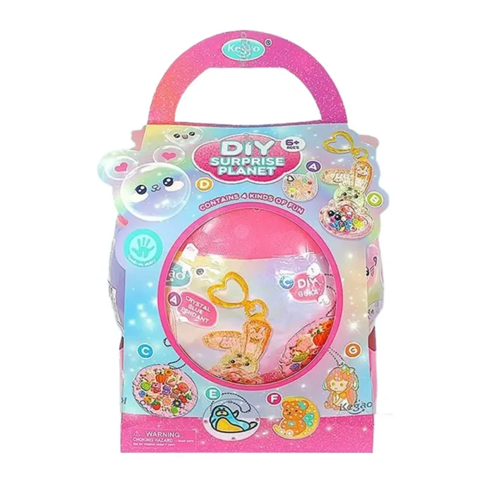 2045022 Набір для творчості, подарунковий бокс 4 в 1  Планета Сюрприз , рожевий, 30 предметів - Зображення 1