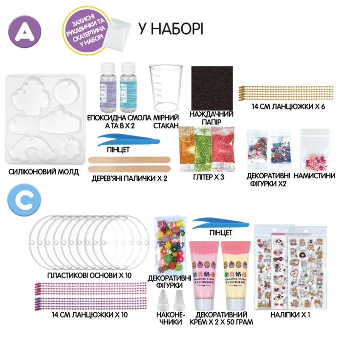 2045022 Набір для творчості, подарунковий бокс 4 в 1  Планета Сюрприз , рожевий, 30 предметів - Зображення 4