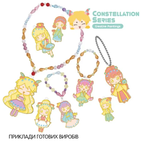 2045007 Набір для творчості, вітражі та вітражні фарби  Знаки зодіаку , 12 підвісок, 9 фарб - Зображення 5