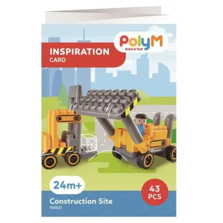 Конструктор Hape PolyM Будівельний майданчик 43 ел.
