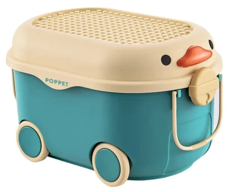 2044005 Багатофункціональний ящик для зберігання іграшок  Каченя Блу , на колесах, середній