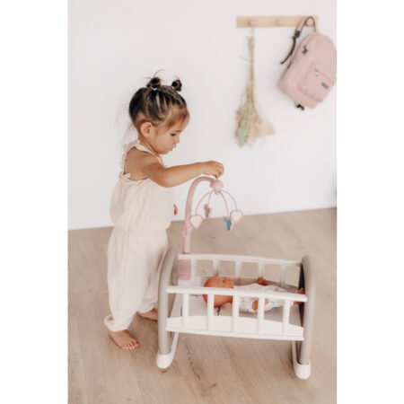 Колиска  Бебi Ньорс Рожева пудра  з мобілем, 18 міс. + - Зображення 4