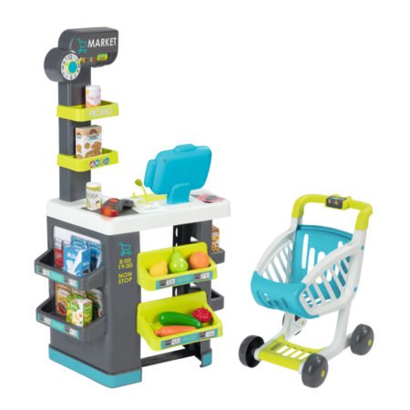Інтерактивний маркет з електронною касою та візком, звук. та світл. еф., 42 акс., 49х38х90 см, 3+ - Зображення 2