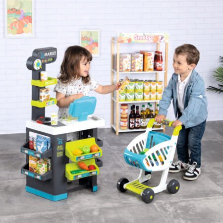 Інтерактивний маркет з електронною касою та візком, звук. та світл. еф., 42 акс., 49х38х90 см, 3+ - Зображення 3