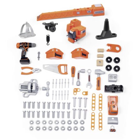 Ігровий набір  Блек + Деккер. Майстерня  з підйомним краном та машинкою, 117х82х35 см, 3+ - Зображення 2