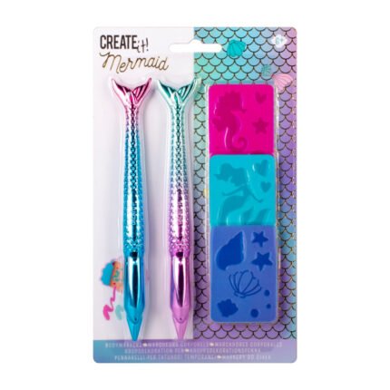 Набір для тату CREATE IT! MERMAID 2 маркери та 3 трафарети