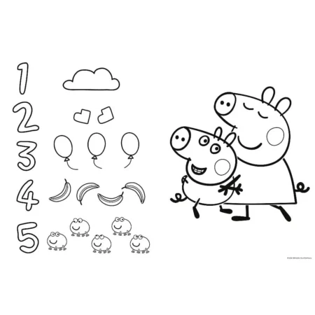 Пазли + розмальовка - (15 елм.SUPER GIANT) -  Зустріч  / Веселе поросятко /Trefl - Зображення 3