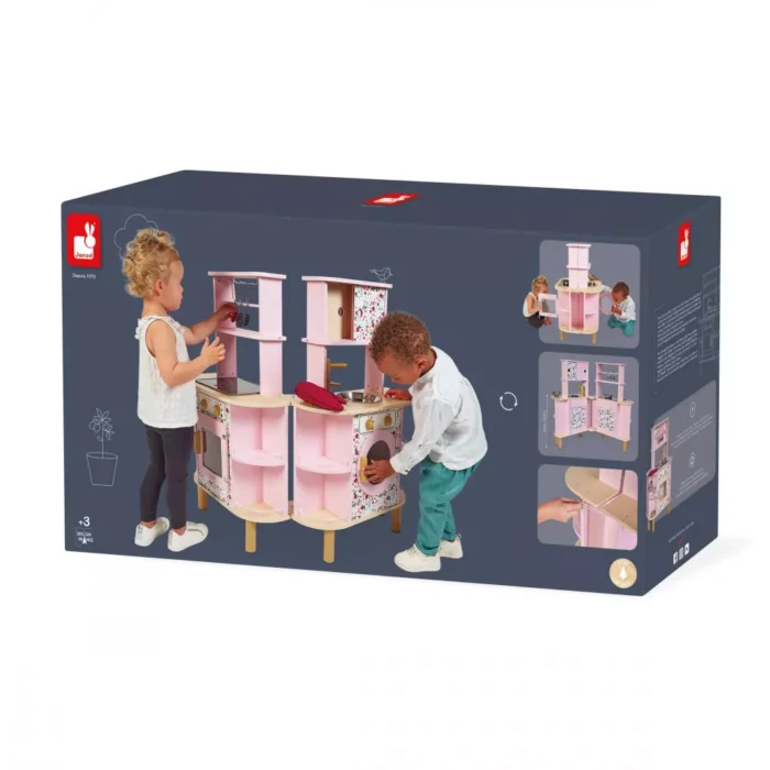 Ігровий набір Janod Кухня рожева двостороння - Зображення 1