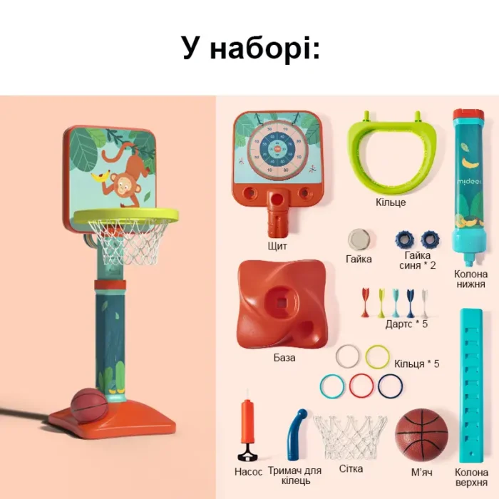 Гра Баскетбол 3 в 1 (баскетбол, кільця, дартс) - Зображення 3