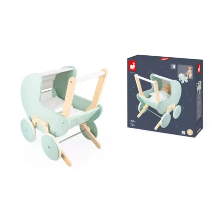 Візок Janod для ляльки м'ятний - Зображення 2