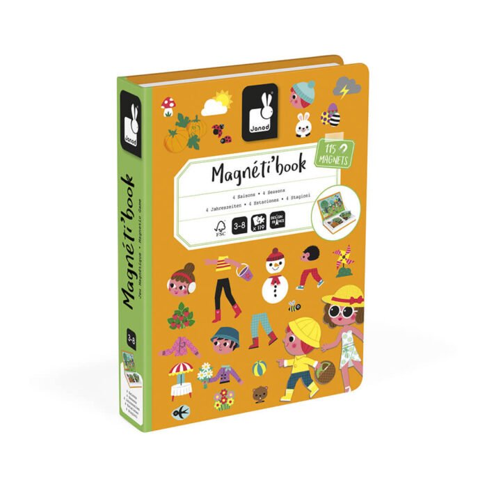 magneti-book-4-saisons-115-magnets Магнітна книга Janod 4 сезони J02721 - Зображення 1