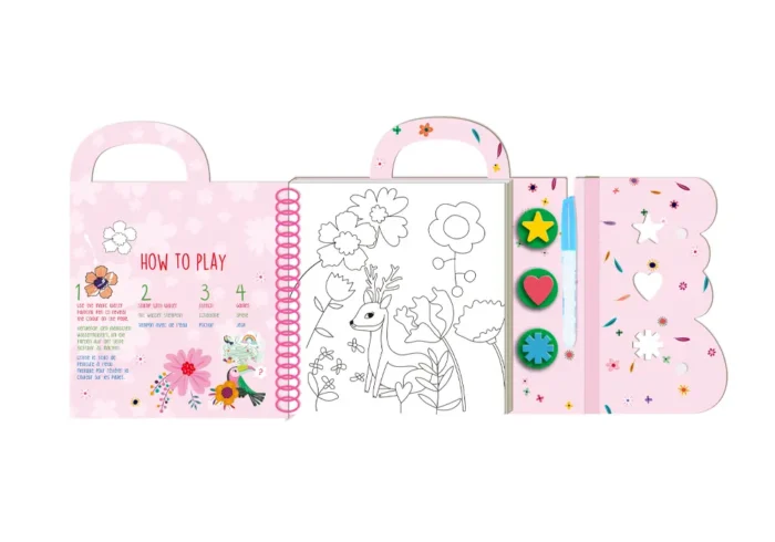 6004208 Набір для творчості 4 в 1, багаторазова водна розмальовка  Сад фантазій , 8 аркушів - Зображення 3