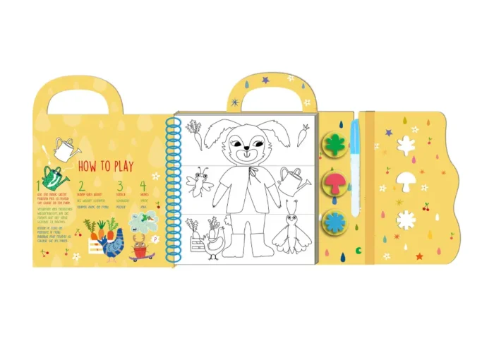 6004209 Набір для творчості 4 в 1, багаторазова водна розмальовка  Звірята , 8 аркушів - Зображення 3