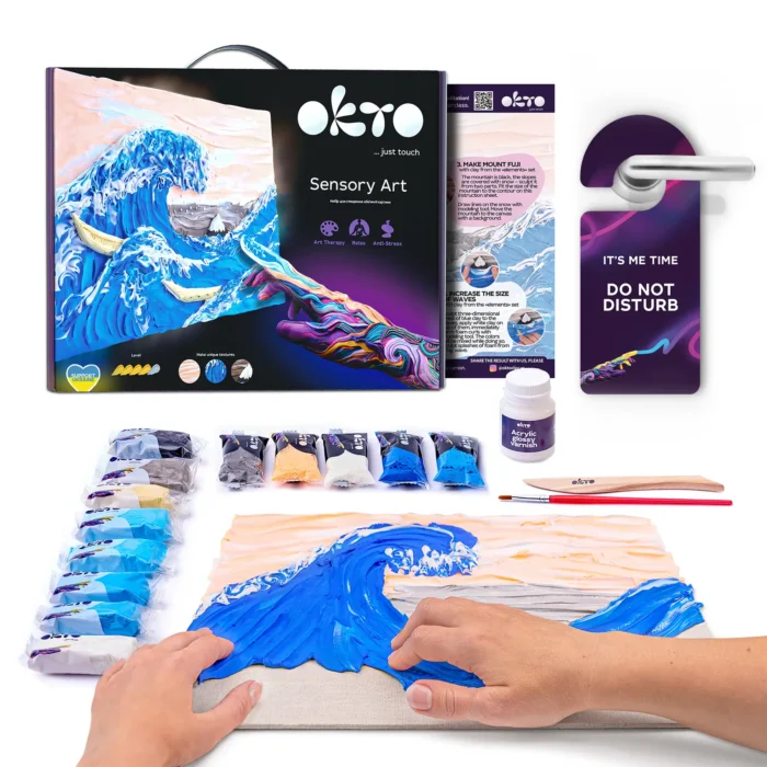Набір для створення об'ємної картини  Велика хвиля в Канагава  ТМ ОКТО 30 40 см - Зображення 2