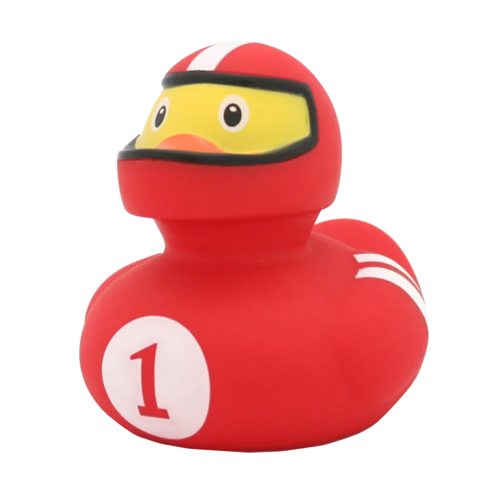 Качка Гонщик червоний FunnyDucks (1869) - Зображення 2
