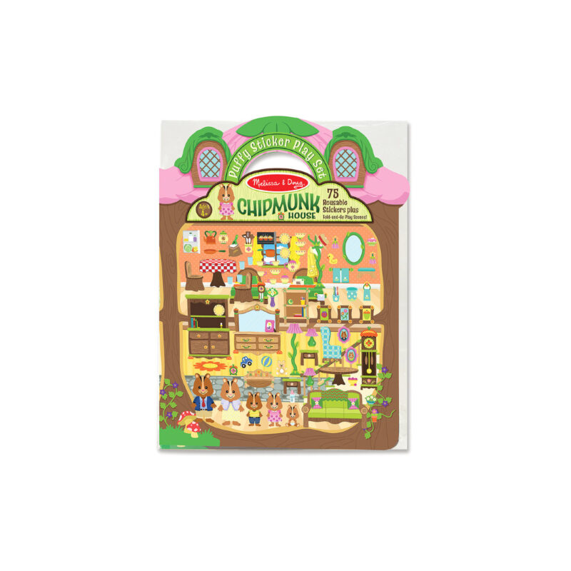 Об'ємні багаторазові наліпки  Будиночок бурундуків  Melissa&Doug (MD9101)