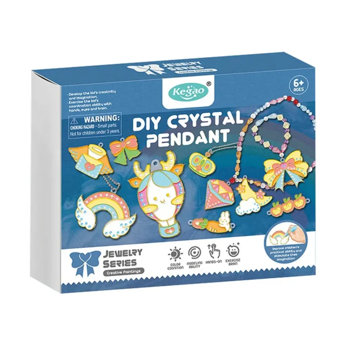 2045005 Набір для творчості, вітражі та вітражні фарби  Прикраси , 18 підвісок, 9 фарб - Зображення 1