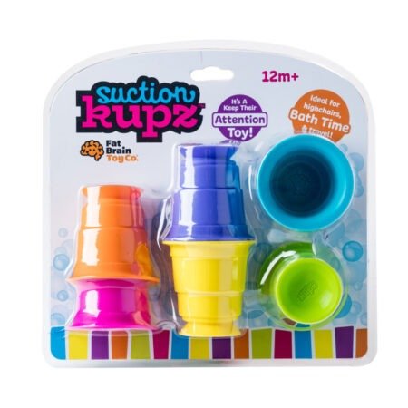 Іграшка тактильна М'які чашки Fat Brain Toys Suction Kupz 6 шт.  (F183ML)