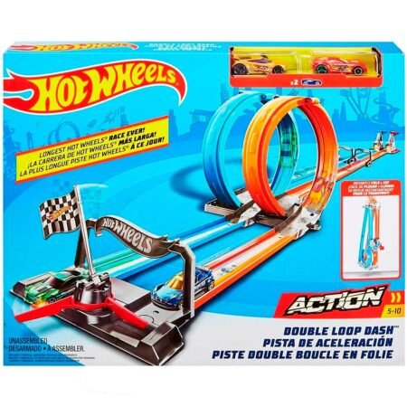 Портативний трек «Подвійна петля» Hot Wheels