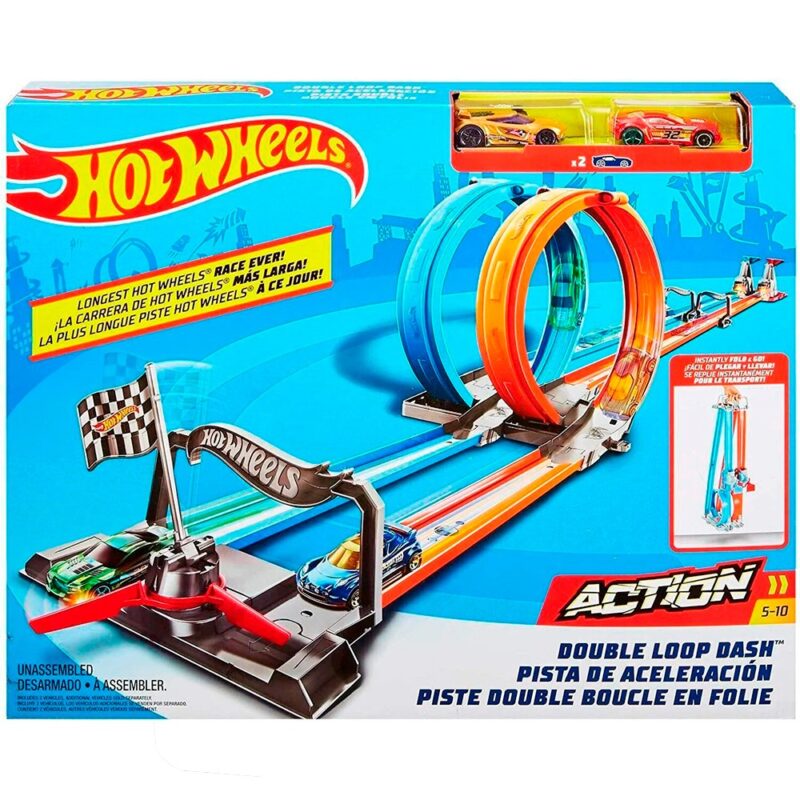 Портативний трек «Подвійна петля» Hot Wheels