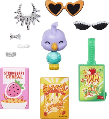 Лялька Барбі Extra Doll #11 in Oversized Tee & Leggings with Pet Parrot - Зображення 6