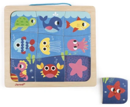 Пазл магнітний Janod Рибки 9ел