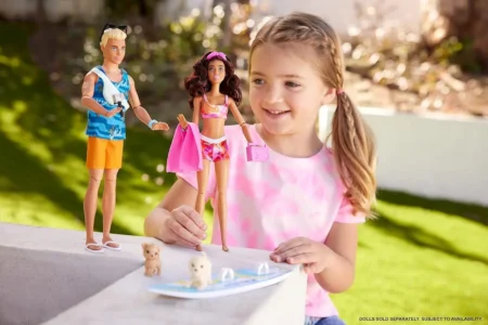 Лялька Barbie з дошкою для серфінгу та домашнім цуценям - Зображення 6