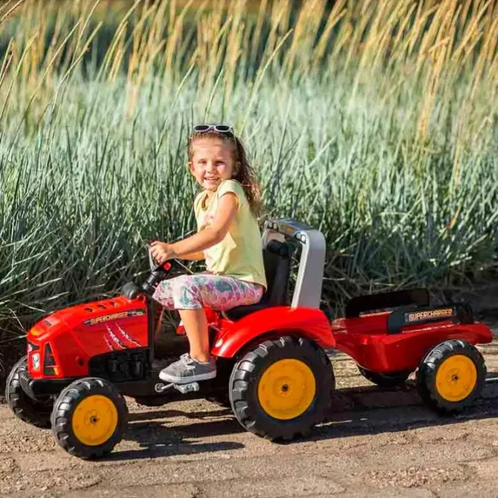 Дитячий педальний Трактор Supercharger Червоний - Зображення 5