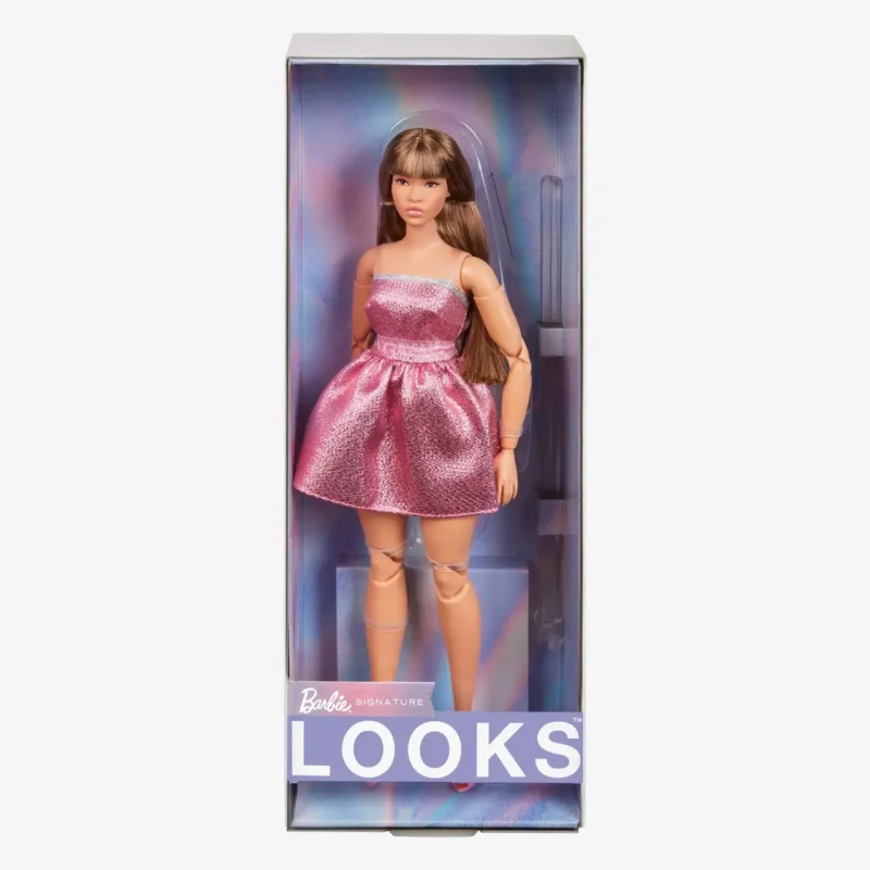 Лялька Барбі колекційна Пишна з довгим каштановим волоссям Barbie Signature Looks Modern Y2K Fashion, Curvy Long Brown Hair #24 (HRM16)