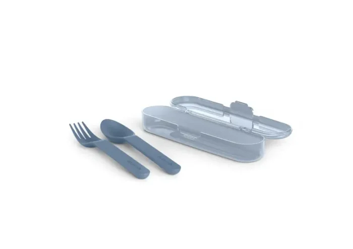 Набір столових приборів у футлярі  Go natural  (футляр, вилка, ложка)/блакитний (8426420081009) - Зображення 2