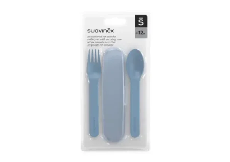 Набір столових приборів у футлярі  Go natural  (футляр, вилка, ложка)/блакитний (8426420081009)