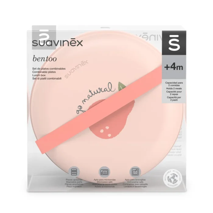 Набір комбінованих тарілок  Go natural /рожевий, рожева груша (8426420080941) - Зображення 1