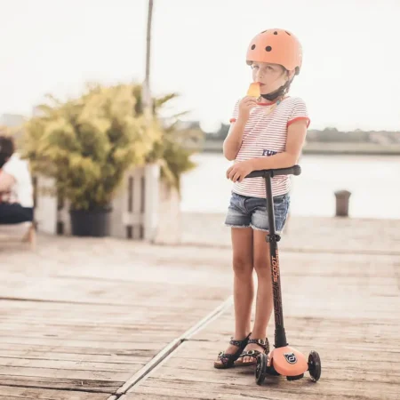 Шолом захисний дитячий Scoot and Ride, персик, з ліхтариком, 51-53см - Зображення 2