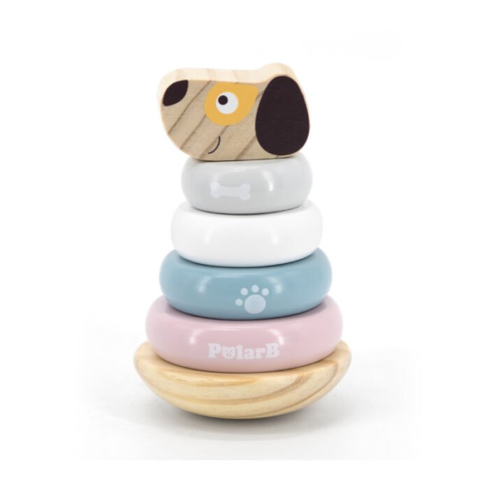 derevyannaya-piramidka-viga-toys-polarb-sobachka-nevalyashka-44042-001-800x800 (1) Пірамідка Viga Toys PolarB Щеня (44042) - Зображення 1