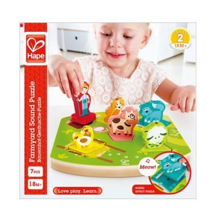 Дерев'яна рамка-вкладиш Hape Фігури і звірята (E1614)