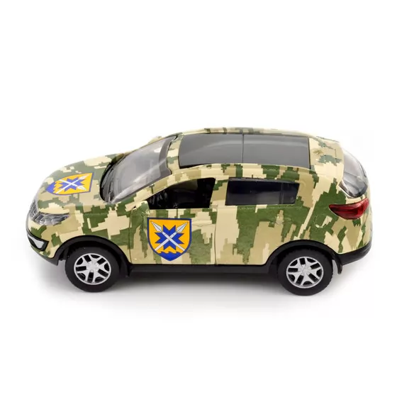 f455983d7e4fdbca9cccafaf2d9f7153.jpg Автомодель серии  Шевроны Героев  - KIA SPORTAGE R -  56 ОМПБр - Зображення 2