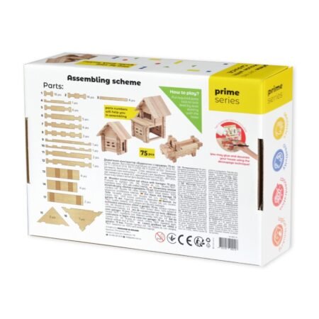Дерев'яний конструктор Ігротеко Будиночок з гаражем 75 деталей - Зображення 2