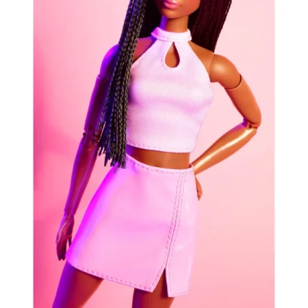Лялька Барбі колекційна Темношкіра з афрокосичками Barbie Signature Looks Modern Y2K Fashion, Long Black Hair with Braids #21 (HRM13) - Зображення 4