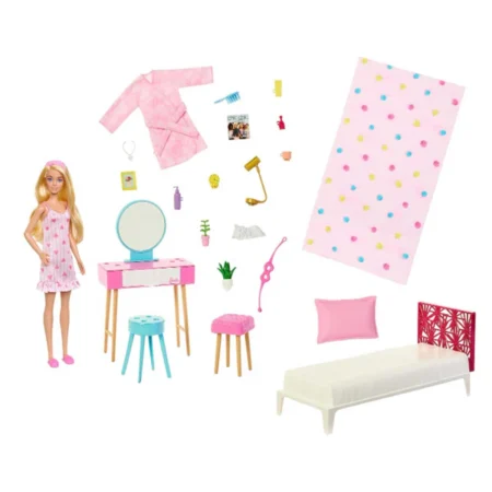 Ігровий набір Mattel Barbie Doll And Bedroom Playset (HPT55) - Зображення 4