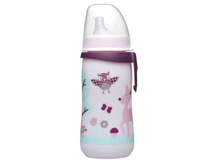 РР поїлка  First cup  з широкою горловиною 330 мл.(дівчинка)(Система Actiflex )/ NIP - Зображення 1
