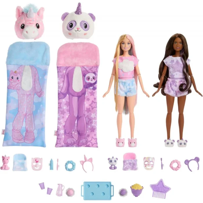 Набір ляльок Barbie Cutie Reveal Cozy Cute Tees Slumber Party - Зображення 6