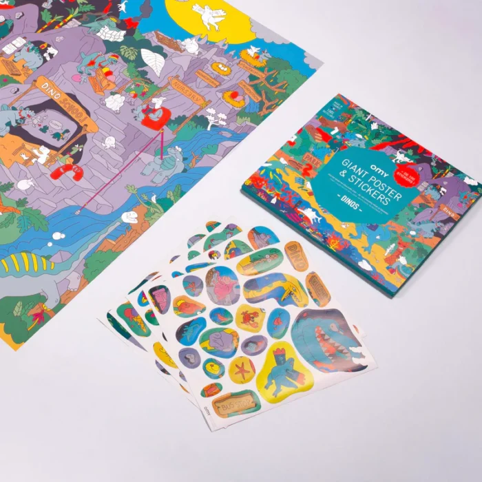 Постер з стікерами Dino  (100 70) - Зображення 2