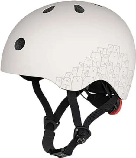 Шолом захисний дитячий Scoot and Ride, світловідбиваючий світло-сірий з ліхтариком 45-51см - Зображення 4