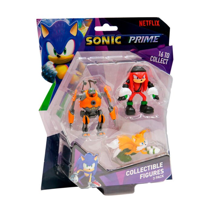 Набор игровых фигурок SONIC PRIME – ЭГГФОРСЕР, НАКЛЗ, ТЭЙЛЗ (3 фигурки, 6,5 cm) - Зображення 1